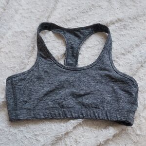 Aviva Sport Gray Racerback Sports Bra - Small Workout Gym Yoga